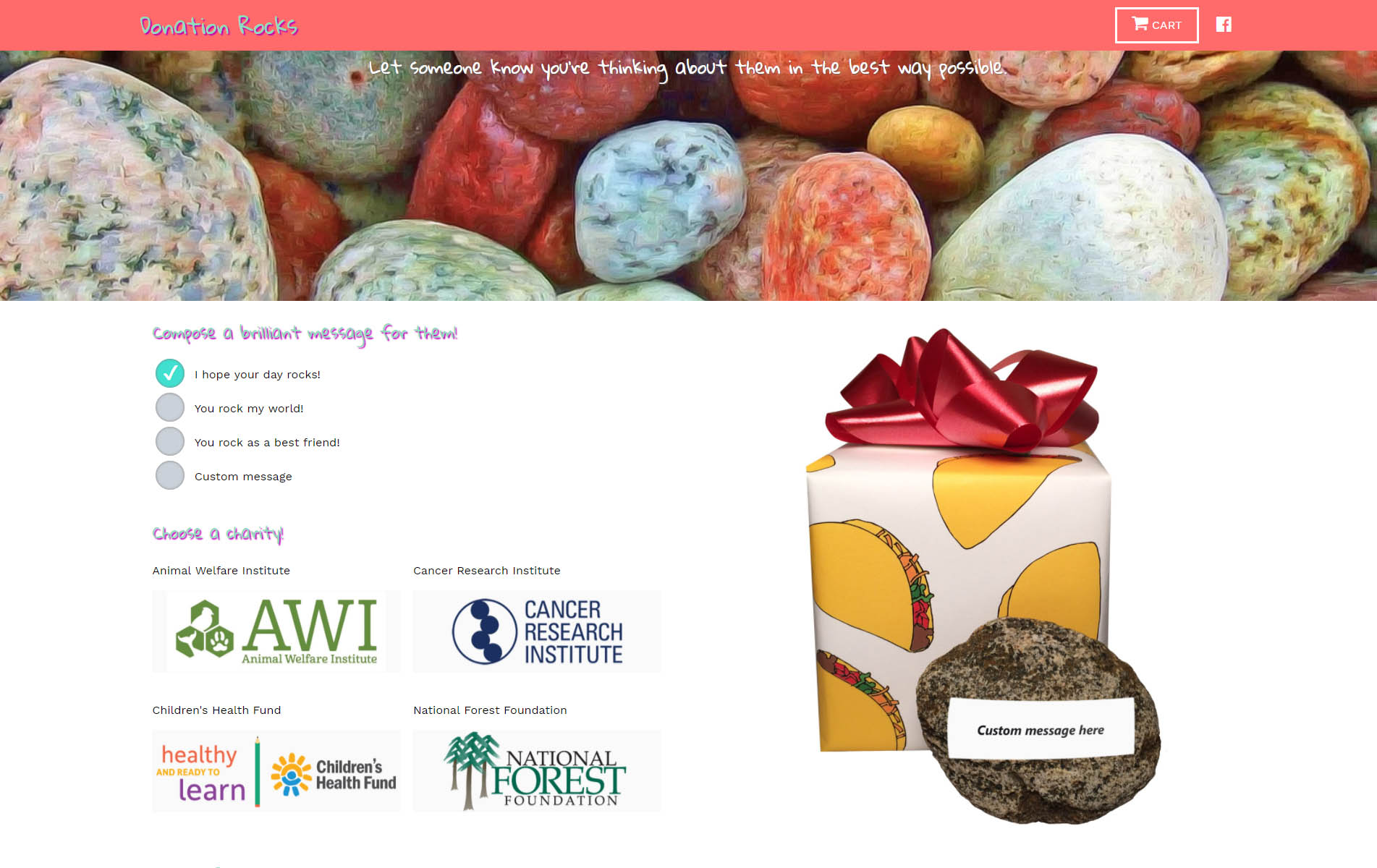 Mail a rock with a personalized message to remind anyone and everyone how you truly feel about them.